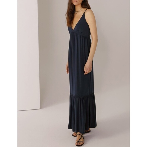NWT Favorite Daughter The Weekend Maxi Dress in Navy Sz. M - Picture 2 of 5